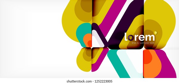 Abstract background - multicolored geometric shapes modern design. Trendy abstract layout template for business or technology presentation or web brochure cover, wallpaper. Vector illustration