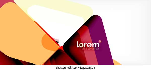 Abstract background - multicolored geometric shapes modern design. Trendy abstract layout template for business or technology presentation or web brochure cover, wallpaper. Vector illustration