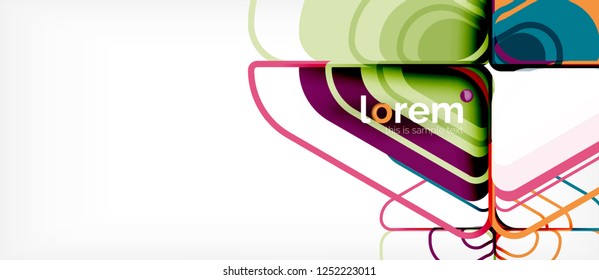 Abstract background - multicolored geometric shapes modern design. Trendy abstract layout template for business or technology presentation or web brochure cover, wallpaper. Vector illustration