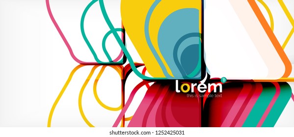 Abstract background - multicolored geometric shapes modern design. Trendy abstract layout template for business or technology presentation or web brochure cover, wallpaper. Vector illustration
