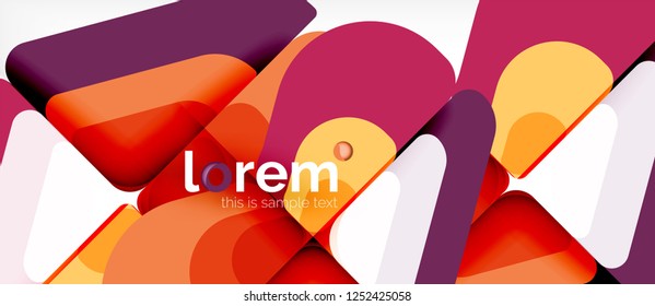 Abstract background - multicolored geometric shapes modern design. Trendy abstract layout template for business or technology presentation or web brochure cover, wallpaper. Vector illustration