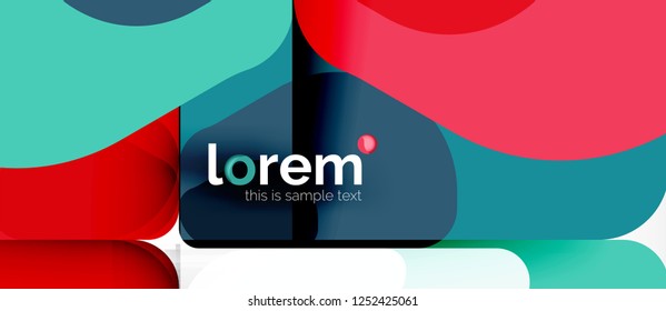 Abstract background - multicolored geometric shapes modern design. Trendy abstract layout template for business or technology presentation or web brochure cover, wallpaper. Vector illustration