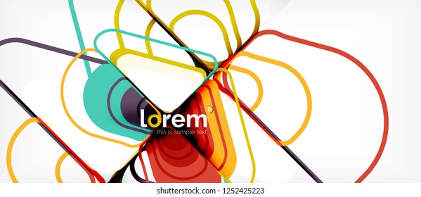 Abstract background - multicolored geometric shapes modern design. Trendy abstract layout template for business or technology presentation or web brochure cover, wallpaper. Vector illustration