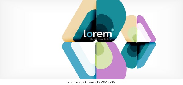 Abstract background - multicolored geometric shapes modern design. Trendy abstract layout template for business or technology presentation or web brochure cover, wallpaper. Vector illustration