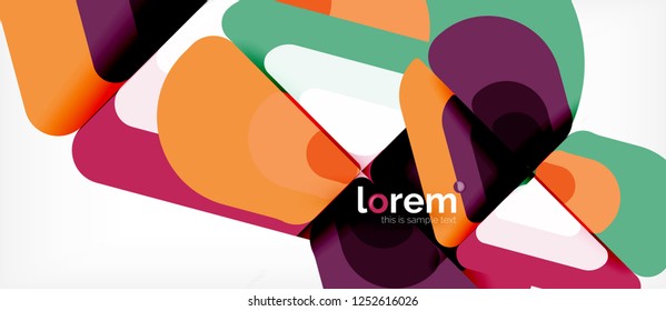 Abstract background - multicolored geometric shapes modern design. Trendy abstract layout template for business or technology presentation or web brochure cover, wallpaper. Vector illustration