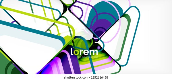 Abstract background - multicolored geometric shapes modern design. Trendy abstract layout template for business or technology presentation or web brochure cover, wallpaper. Vector illustration