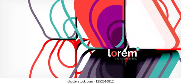 Abstract background - multicolored geometric shapes modern design. Trendy abstract layout template for business or technology presentation or web brochure cover, wallpaper. Vector illustration