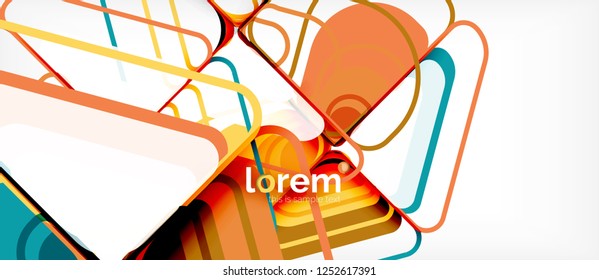 Abstract background - multicolored geometric shapes modern design. Trendy abstract layout template for business or technology presentation or web brochure cover, wallpaper. Vector illustration