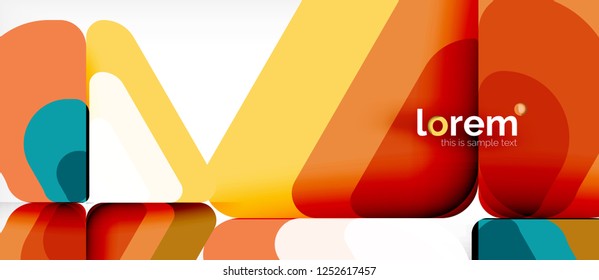 Abstract background - multicolored geometric shapes modern design. Trendy abstract layout template for business or technology presentation or web brochure cover, wallpaper. Vector illustration