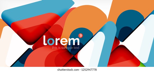 Abstract background - multicolored geometric shapes modern design. Trendy abstract layout template for business or technology presentation or web brochure cover, wallpaper. Vector illustration
