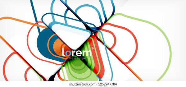 Abstract background - multicolored geometric shapes modern design. Trendy abstract layout template for business or technology presentation or web brochure cover, wallpaper. Vector illustration