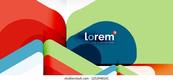 Abstract background - multicolored geometric shapes modern design. Trendy abstract layout template for business or technology presentation or web brochure cover, wallpaper. Vector illustration