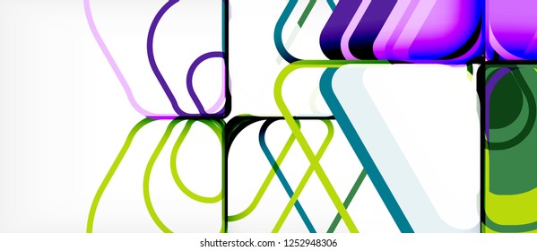 Abstract background - multicolored geometric shapes modern design. Trendy abstract layout template for business or technology presentation or web brochure cover, wallpaper. Vector illustration