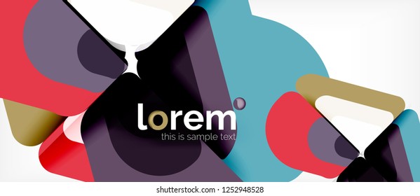 Abstract background - multicolored geometric shapes modern design. Trendy abstract layout template for business or technology presentation or web brochure cover, wallpaper. Vector illustration
