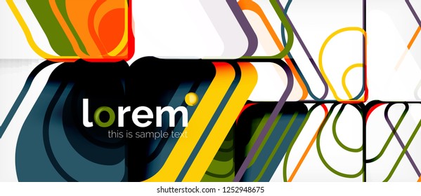 Abstract background - multicolored geometric shapes modern design. Trendy abstract layout template for business or technology presentation or web brochure cover, wallpaper. Vector illustration
