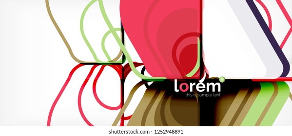 Abstract background - multicolored geometric shapes modern design. Trendy abstract layout template for business or technology presentation or web brochure cover, wallpaper. Vector illustration