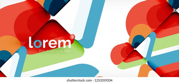 Abstract background - multicolored geometric shapes modern design. Trendy abstract layout template for business or technology presentation or web brochure cover, wallpaper. Vector illustration