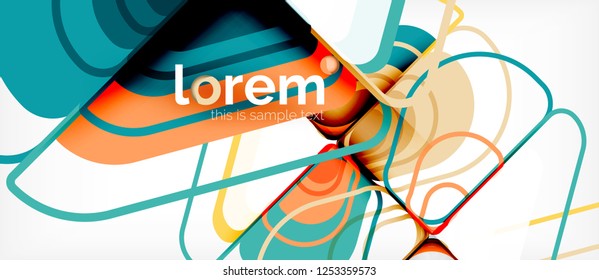 Abstract background - multicolored geometric shapes modern design. Trendy abstract layout template for business or technology presentation or web brochure cover, wallpaper. Vector illustration