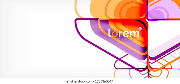 Abstract background - multicolored geometric shapes modern design. Trendy abstract layout template for business or technology presentation or web brochure cover, wallpaper. Vector illustration