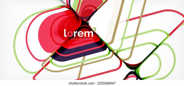 Abstract background - multicolored geometric shapes modern design. Trendy abstract layout template for business or technology presentation or web brochure cover, wallpaper. Vector illustration