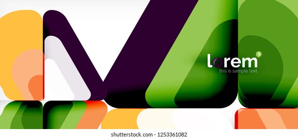 Abstract background - multicolored geometric shapes modern design. Trendy abstract layout template for business or technology presentation or web brochure cover, wallpaper. Vector illustration