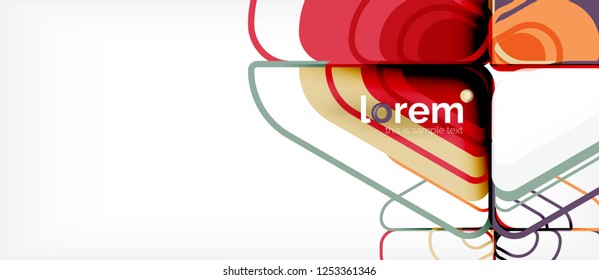 Abstract background - multicolored geometric shapes modern design. Trendy abstract layout template for business or technology presentation or web brochure cover, wallpaper. Vector illustration