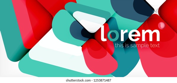 Abstract background - multicolored geometric shapes modern design. Trendy abstract layout template for business or technology presentation or web brochure cover, wallpaper. Vector illustration