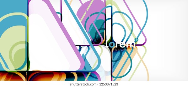 Abstract background - multicolored geometric shapes modern design. Trendy abstract layout template for business or technology presentation or web brochure cover, wallpaper. Vector illustration