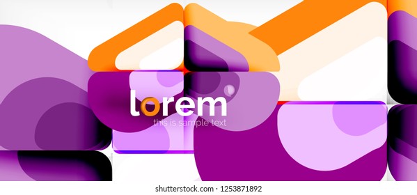 Abstract background - multicolored geometric shapes modern design. Trendy abstract layout template for business or technology presentation or web brochure cover, wallpaper. Vector illustration