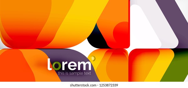 Abstract background - multicolored geometric shapes modern design. Trendy abstract layout template for business or technology presentation or web brochure cover, wallpaper. Vector illustration