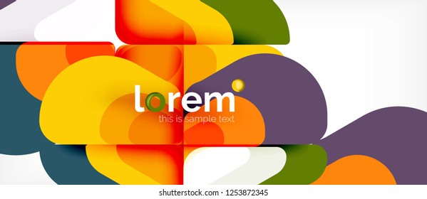 Abstract background - multicolored geometric shapes modern design. Trendy abstract layout template for business or technology presentation or web brochure cover, wallpaper. Vector illustration