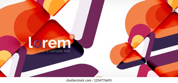 Abstract background - multicolored geometric shapes modern design. Trendy abstract layout template for business or technology presentation or web brochure cover, wallpaper. Vector illustration