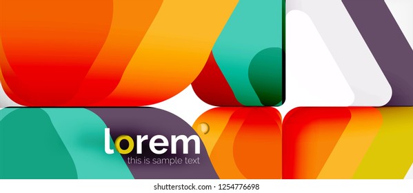 Abstract background - multicolored geometric shapes modern design. Trendy abstract layout template for business or technology presentation or web brochure cover, wallpaper. Vector illustration