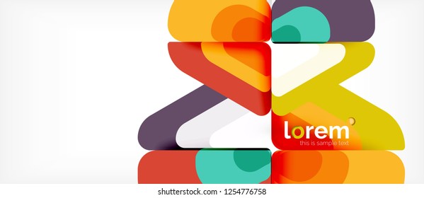 Abstract background - multicolored geometric shapes modern design. Trendy abstract layout template for business or technology presentation or web brochure cover, wallpaper. Vector illustration