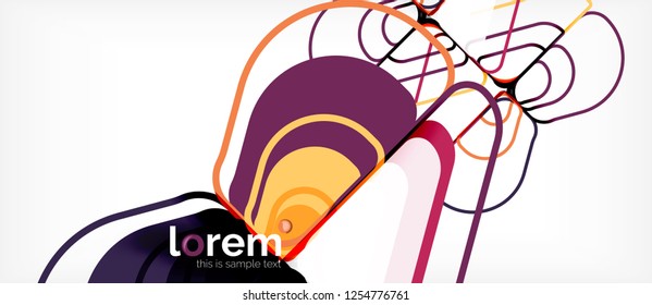 Abstract background - multicolored geometric shapes modern design. Trendy abstract layout template for business or technology presentation or web brochure cover, wallpaper. Vector illustration