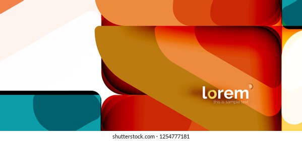 Abstract background - multicolored geometric shapes modern design. Trendy abstract layout template for business or technology presentation or web brochure cover, wallpaper. Vector illustration