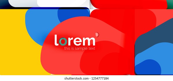 Abstract background - multicolored geometric shapes modern design. Trendy abstract layout template for business or technology presentation or web brochure cover, wallpaper. Vector illustration