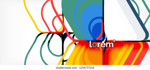 Abstract background - multicolored geometric shapes modern design. Trendy abstract layout template for business or technology presentation or web brochure cover, wallpaper. Vector illustration