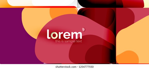 Abstract background - multicolored geometric shapes modern design. Trendy abstract layout template for business or technology presentation or web brochure cover, wallpaper. Vector illustration