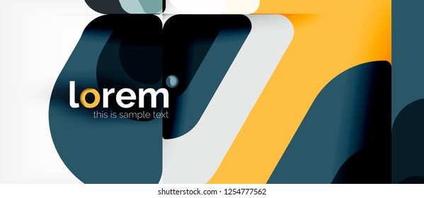 Abstract background - multicolored geometric shapes modern design. Trendy abstract layout template for business or technology presentation or web brochure cover, wallpaper. Vector illustration