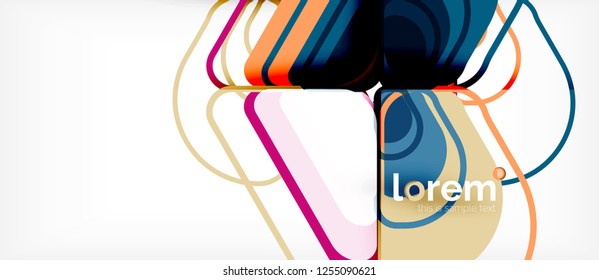 Abstract background - multicolored geometric shapes modern design. Trendy abstract layout template for business or technology presentation or web brochure cover, wallpaper. Vector illustration