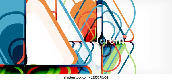 Abstract background - multicolored geometric shapes modern design. Trendy abstract layout template for business or technology presentation or web brochure cover, wallpaper. Vector illustration
