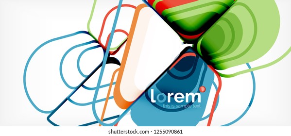 Abstract background - multicolored geometric shapes modern design. Trendy abstract layout template for business or technology presentation or web brochure cover, wallpaper. Vector illustration