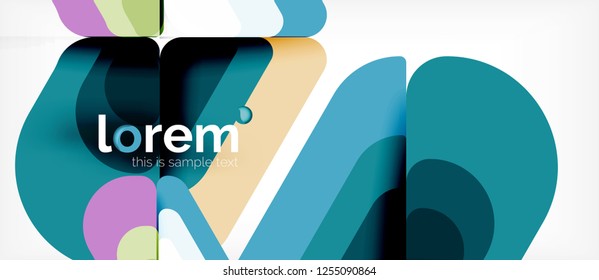 Abstract background - multicolored geometric shapes modern design. Trendy abstract layout template for business or technology presentation or web brochure cover, wallpaper. Vector illustration