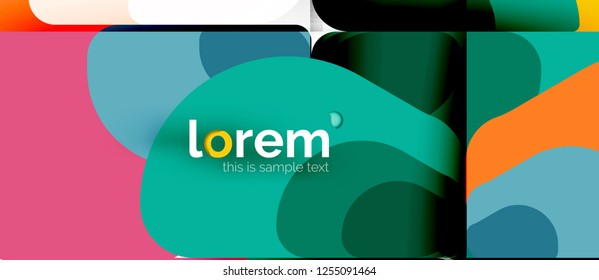 Abstract background - multicolored geometric shapes modern design. Trendy abstract layout template for business or technology presentation or web brochure cover, wallpaper. Vector illustration