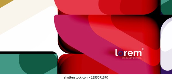 Abstract background - multicolored geometric shapes modern design. Trendy abstract layout template for business or technology presentation or web brochure cover, wallpaper. Vector illustration