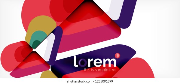 Abstract background - multicolored geometric shapes modern design. Trendy abstract layout template for business or technology presentation or web brochure cover, wallpaper. Vector illustration