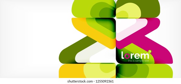 Abstract background - multicolored geometric shapes modern design. Trendy abstract layout template for business or technology presentation or web brochure cover, wallpaper. Vector illustration
