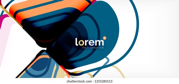 Abstract background - multicolored geometric shapes modern design. Trendy abstract layout template for business or technology presentation or web brochure cover, wallpaper. Vector illustration
