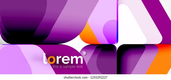 Abstract background - multicolored geometric shapes modern design. Trendy abstract layout template for business or technology presentation or web brochure cover, wallpaper. Vector illustration